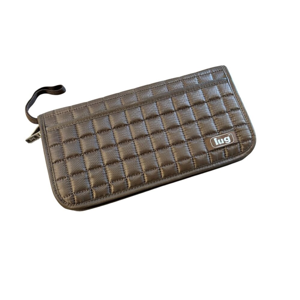 LUG Brown Quilted Tango Passport Travel Wallet
